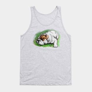 Bulldog Drawing Tank Top